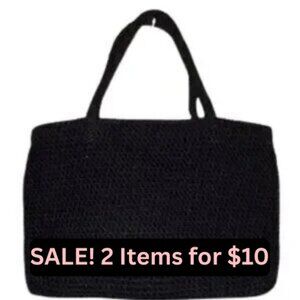 2 for $10:  THE SAK Black Woven Bag Like-New